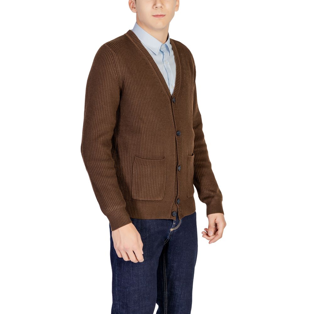 Antony Morato Braune Polyester-Strickjacke