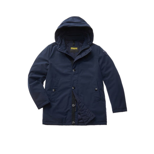 Blauer blauer Polyethylen-Parka
