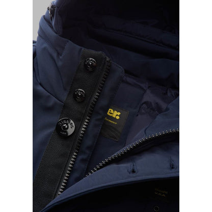 Blauer blauer Polyethylen-Parka