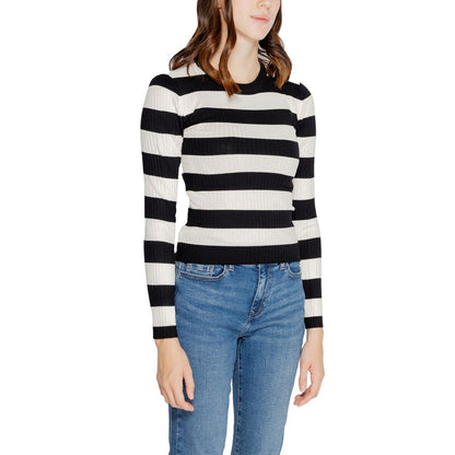 Jacqueline De Yong Schwarzes Viskose-Mustershirt