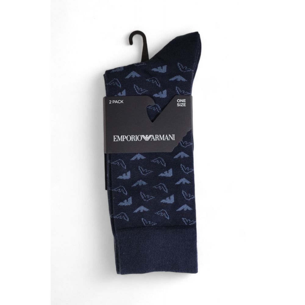 Emporio Armani Underwear – Blaue Baumwollsocke