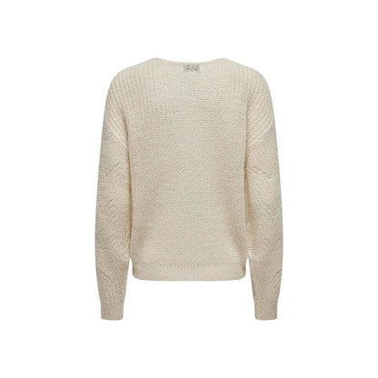 Jacqueline De Yong Cremefarbener Marabu-Pullover