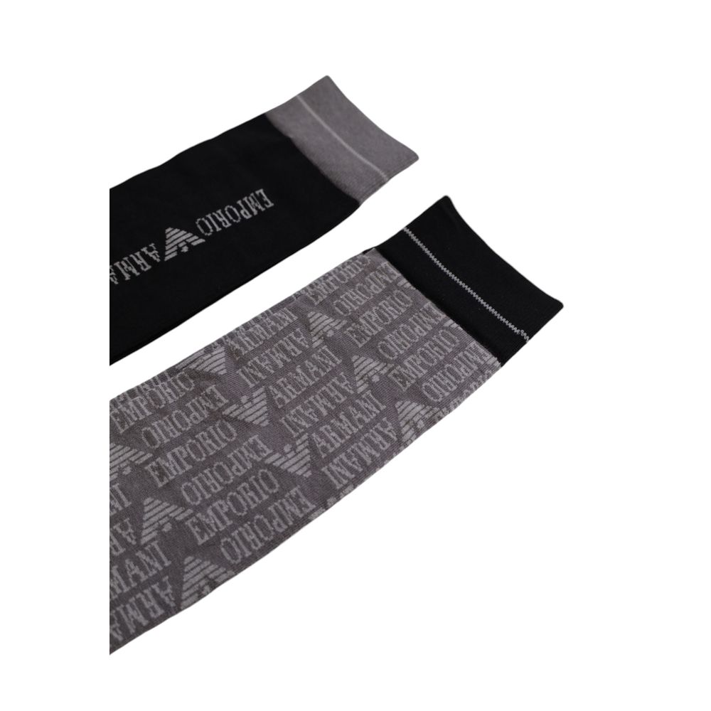 Emporio Armani Underwear – Schwarze Baumwollsocke