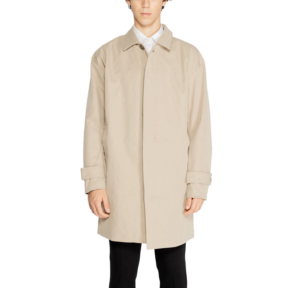 Only &amp; Sons – Trenchcoat aus Polyester in Beige