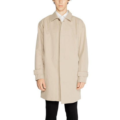 Only &amp; Sons – Trenchcoat aus Polyester in Beige