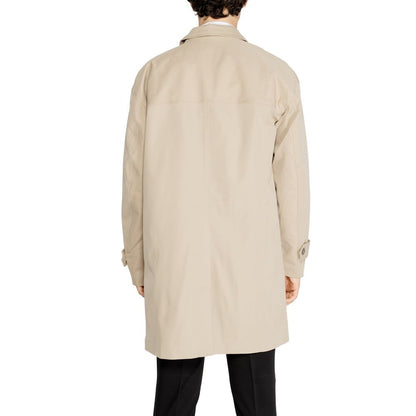 Only &amp; Sons – Trenchcoat aus Polyester in Beige