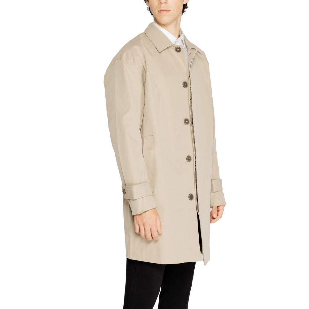 Only &amp; Sons – Trenchcoat aus Polyester in Beige