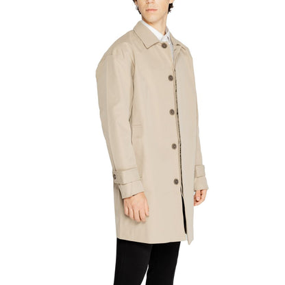 Only &amp; Sons – Trenchcoat aus Polyester in Beige