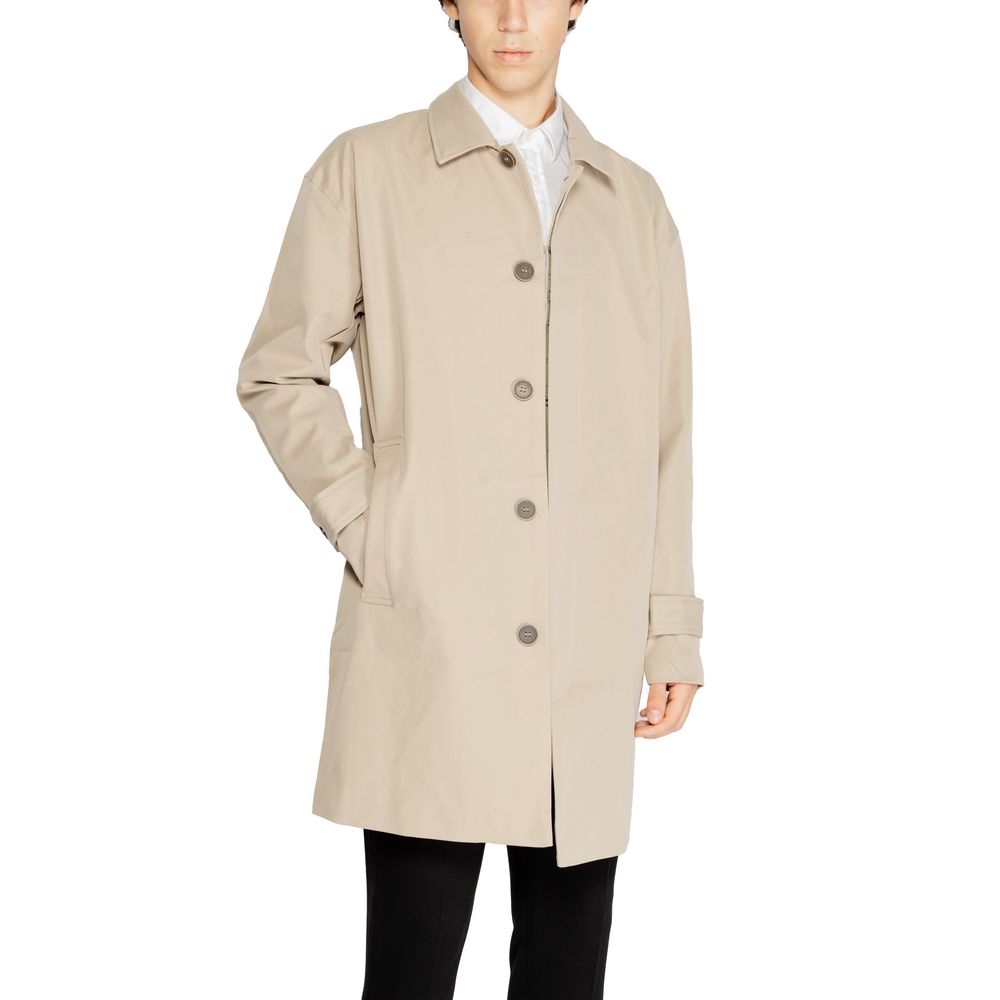 Only &amp; Sons – Trenchcoat aus Polyester in Beige