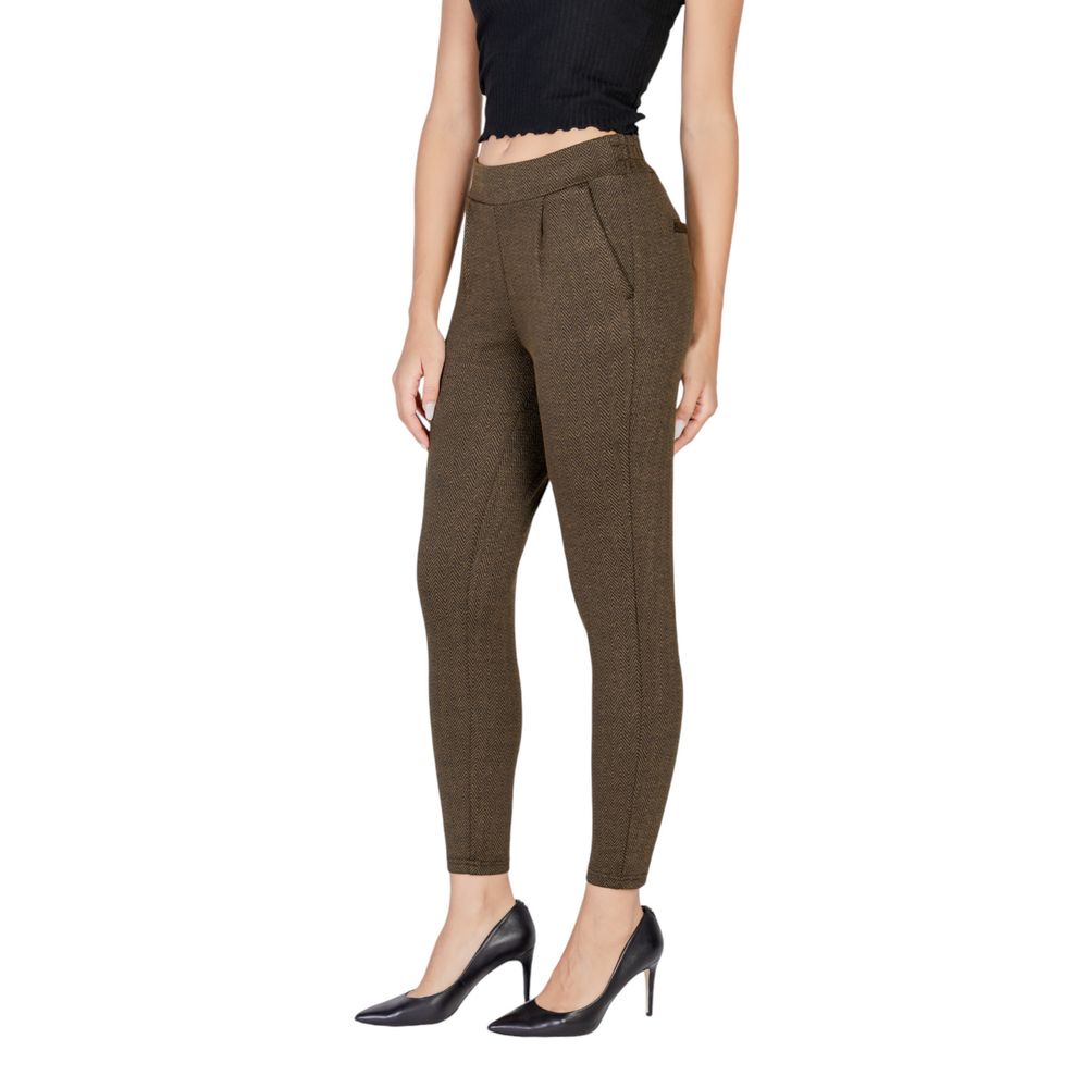 ICHI Grüne Skinny-Hose aus Polyester