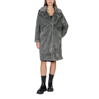 ICHI Schwarze Polyesterjacken und -mäntel