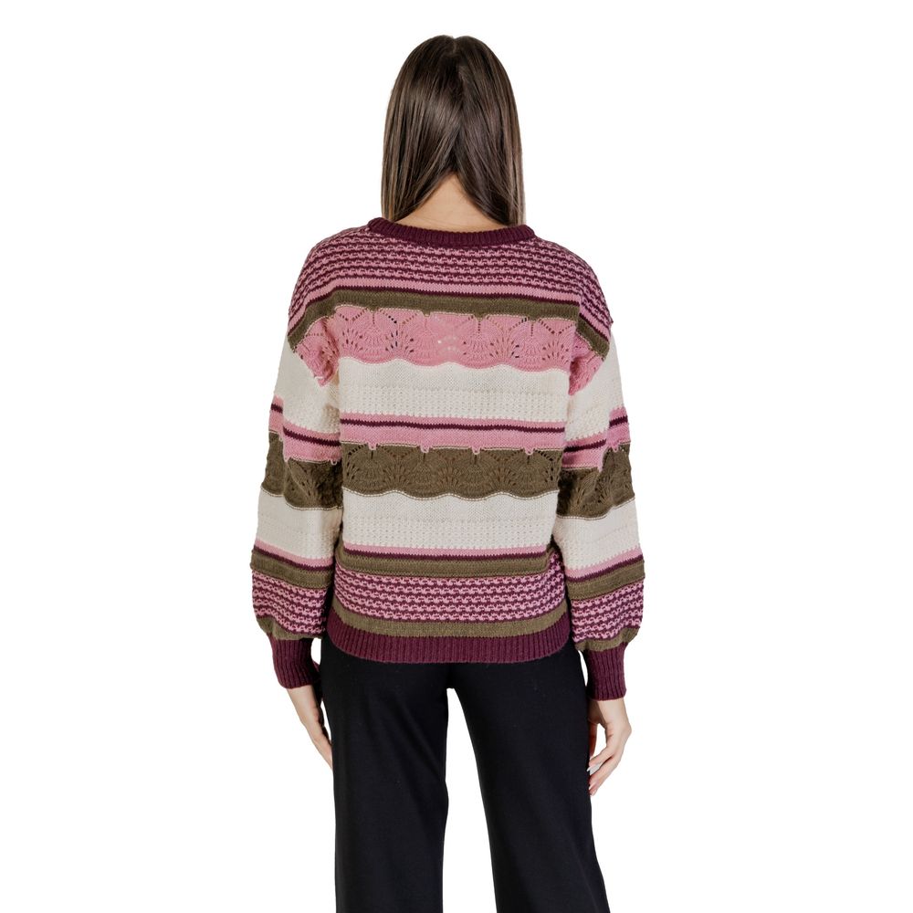 ICHI Mehrfarbiger Pullover aus recyceltem Polyester