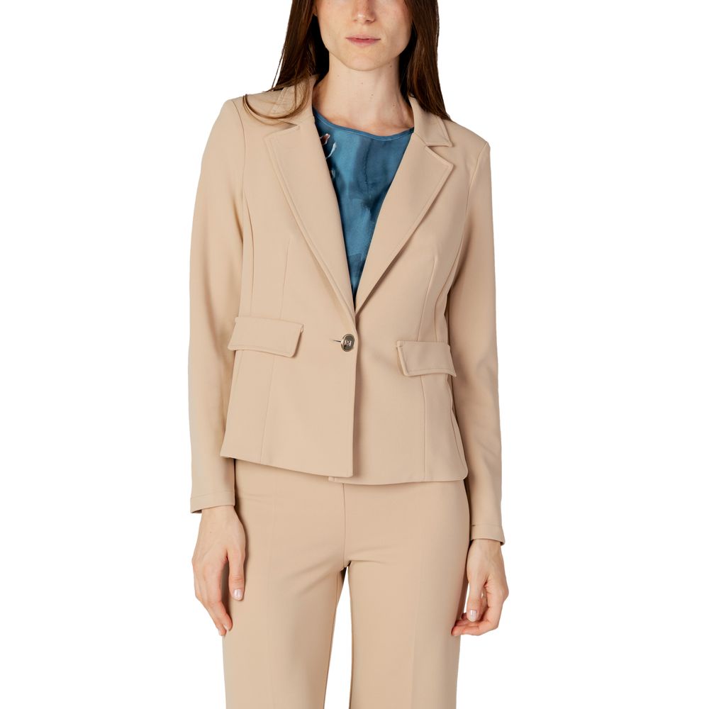 Beigefarbener Polyester-Blazer von Rinascimento
