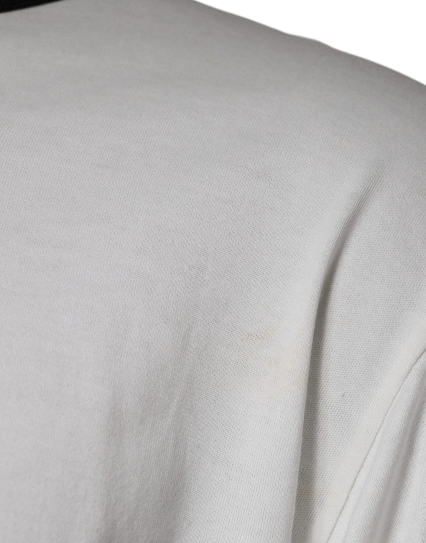 Dolce &amp; Gabbana Weißes Camouflage-T-Shirt aus Baumwolle mit Rundhalsausschnitt