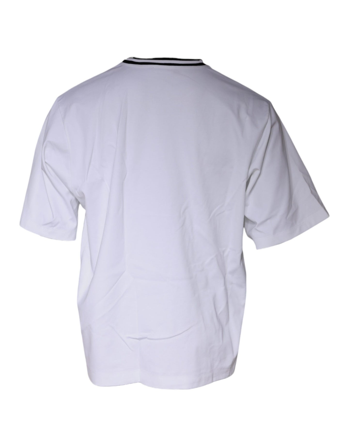 Dolce &amp; Gabbana – Weißes T-Shirt mit Rundhalsausschnitt und Logo-Print