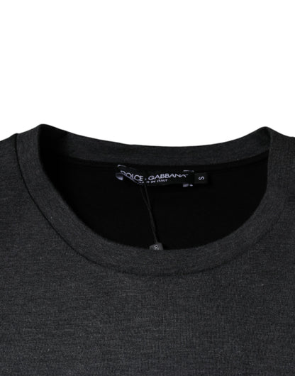 Dolce &amp; Gabbana – Dunkelgraues Camouflage-T-Shirt mit Rundhalsausschnitt