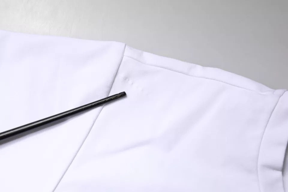 Dolce &amp; Gabbana – Weißes Baumwoll-T-Shirt mit rotem Lippen-Print