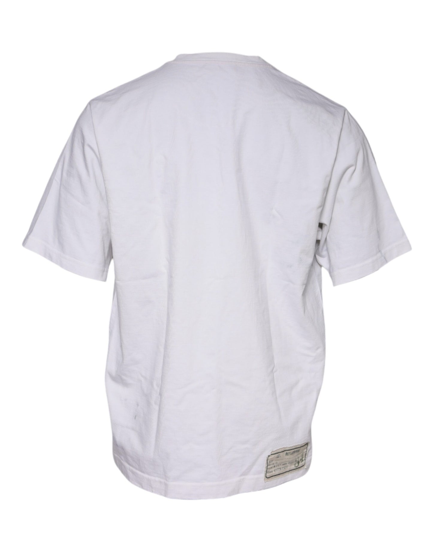 Dolce &amp; Gabbana Weißes T-Shirt aus Baumwolle mit Rundhalsausschnitt „Love &amp; Peace“