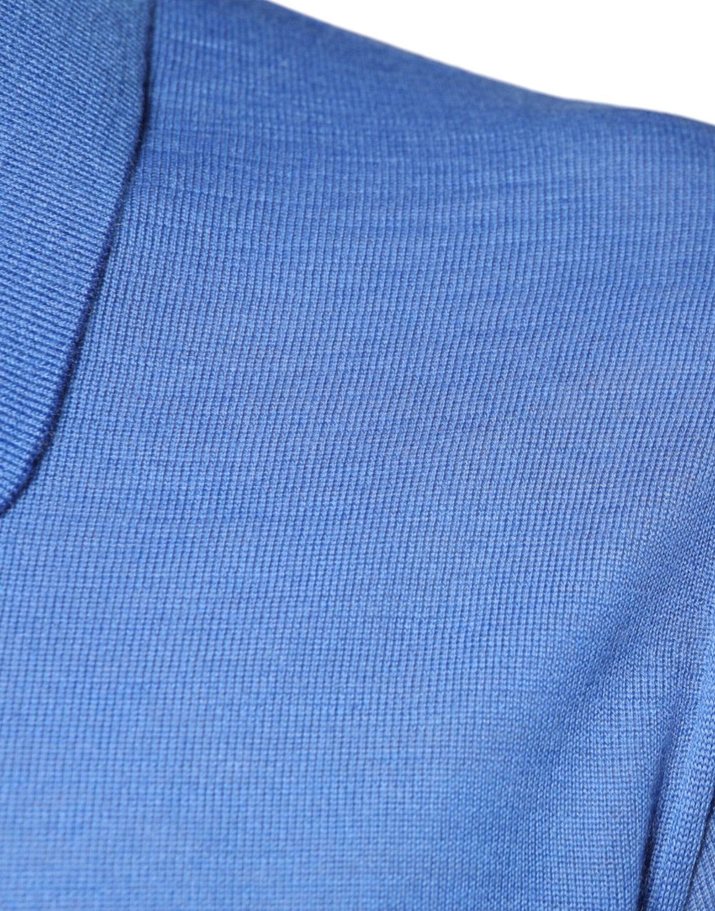 Dolce &amp; Gabbana – Blaues Poloshirt aus Kaschmir mit kurzen Ärmeln für Herren