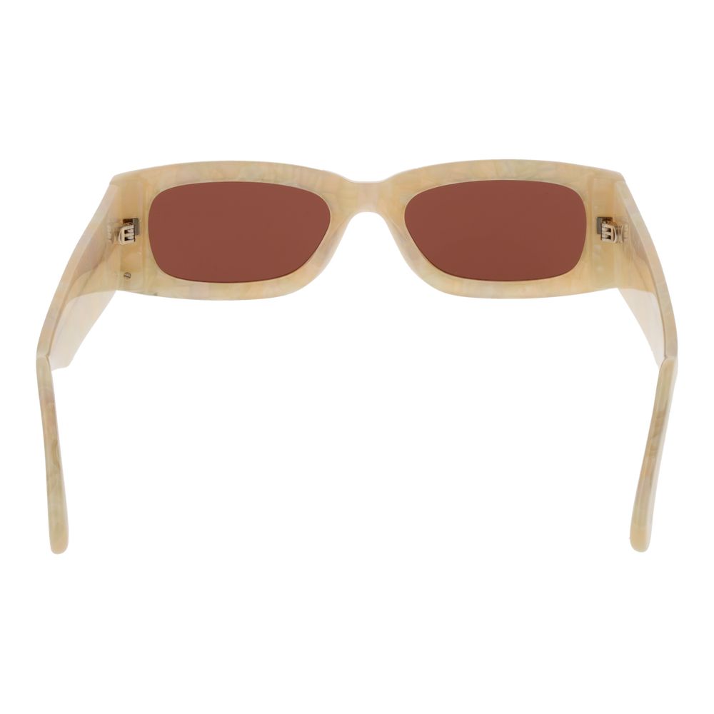 GCDS Cremefarbene Unisex-Sonnenbrille