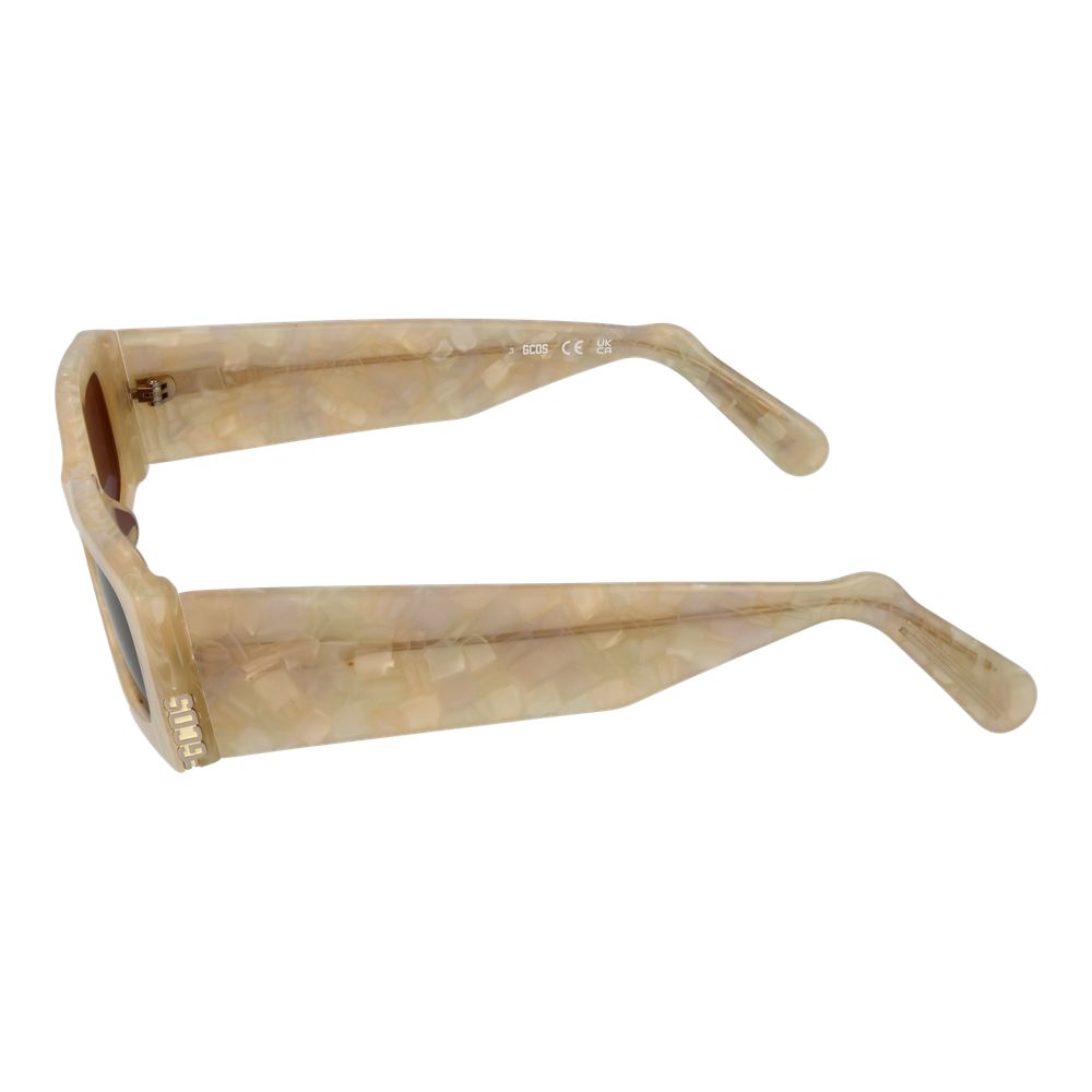 GCDS Cremefarbene Unisex-Sonnenbrille