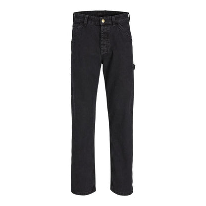 Jack Jones – Locker geschnittene Jeans aus schwarzer Baumwolle