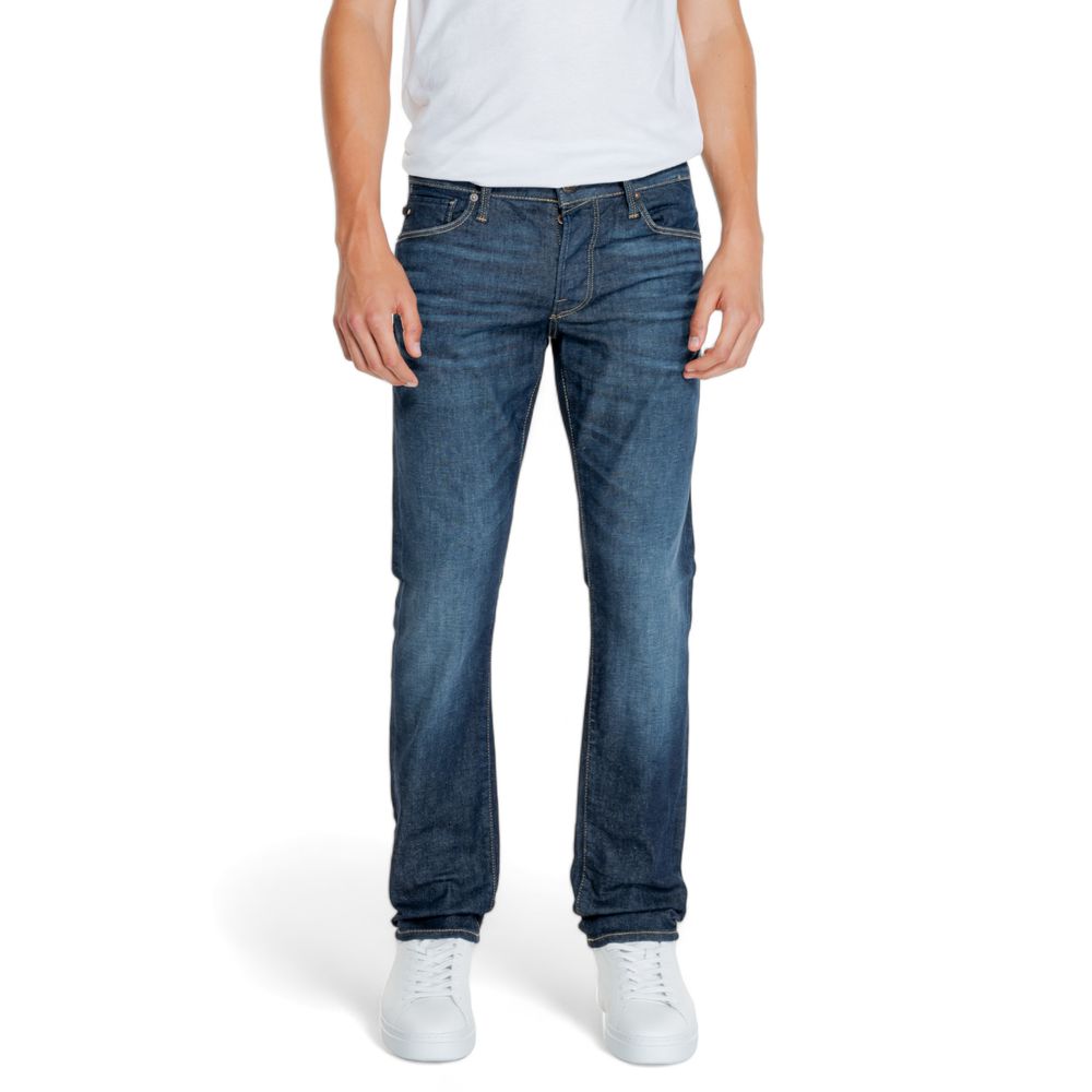 Jack Jones – Blaue Jeans aus Baumwolle mit entspannter Passform