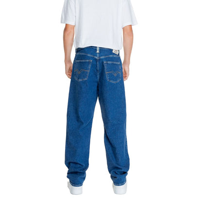 Replay – Blaue Jeans aus Baumwolle mit entspannter Passform