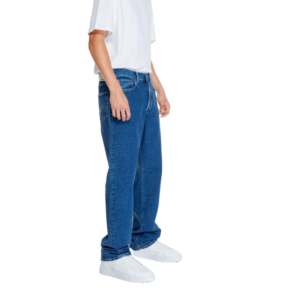 Replay – Blaue Jeans aus Baumwolle mit entspannter Passform
