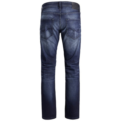 Jack Jones – Blaue Jeans aus Baumwolle mit entspannter Passform