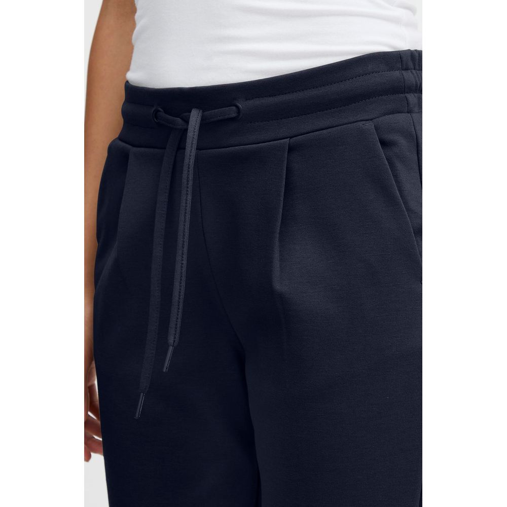 ICHI Blaue Polyesterhose