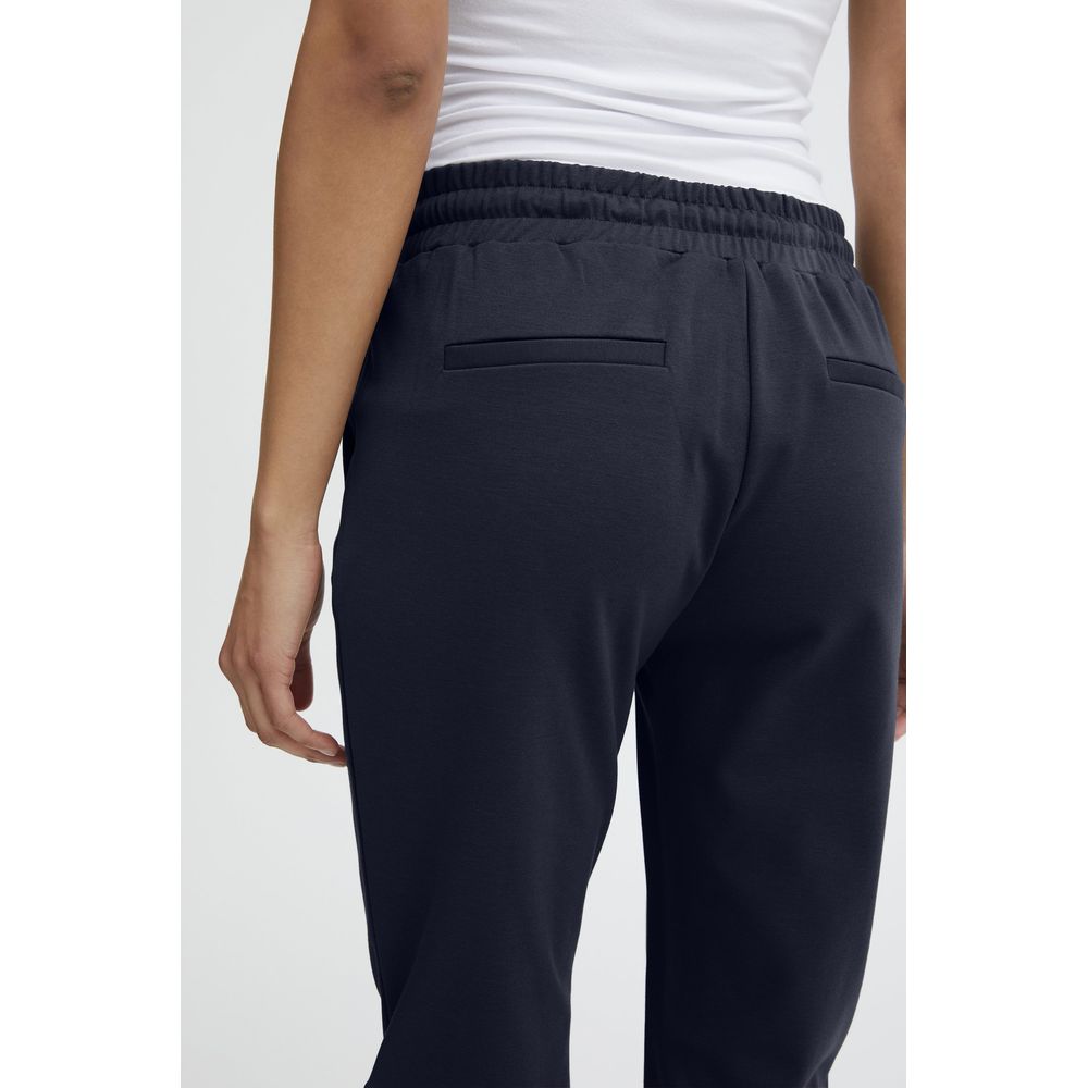 ICHI Blaue Polyesterhose