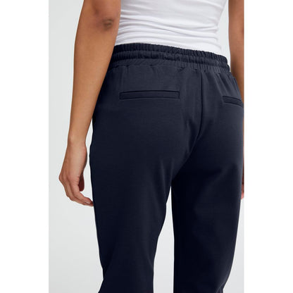 ICHI Blaue Polyesterhose