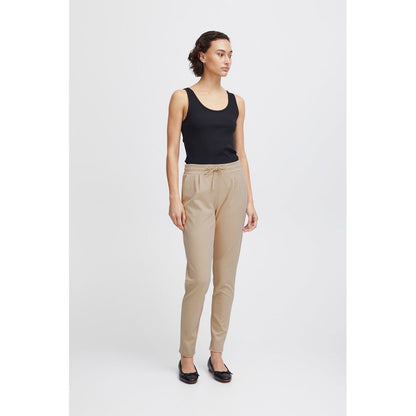 ICHI Beige Polyesterhose