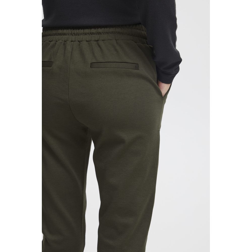 ICHI Grüne Polyesterhose