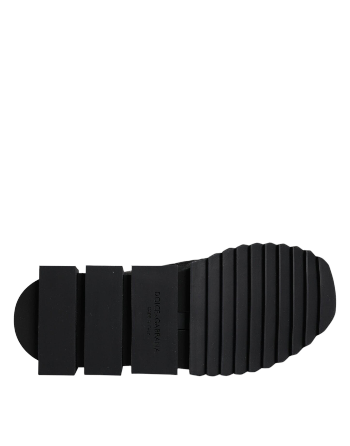 Dolce &amp; Gabbana Schwarz Sorrento Logo Männer Sneakers Socken Schuhe