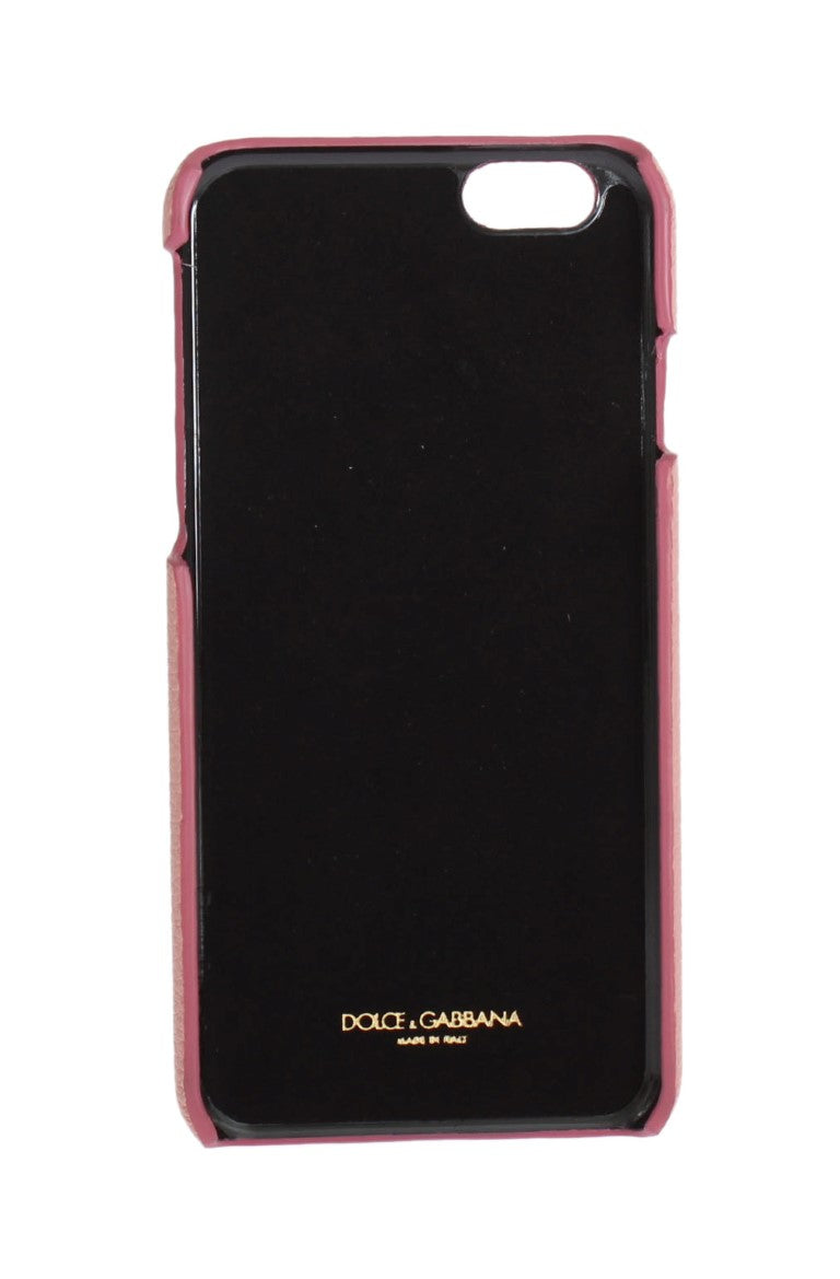 Dolce &amp; Gabbana – Rosa Leder-Telefonhülle mit Herzmotiv