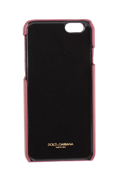 Dolce &amp; Gabbana – Rosa Leder-Telefonhülle mit Herzmotiv