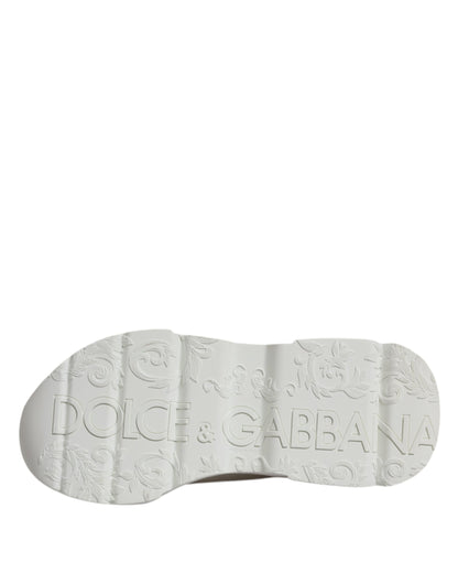 Dolce &amp; Gabbana Daymaster Low Top Sneakers aus weißem Leder