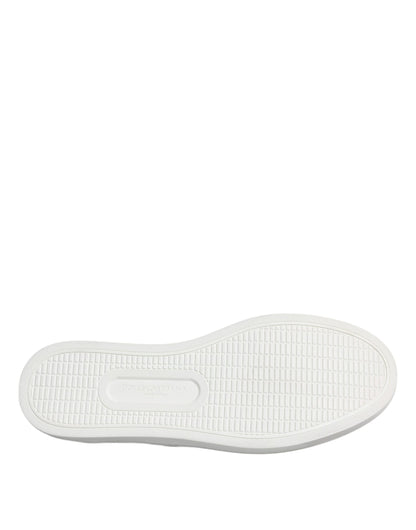 Dolce &amp; Gabbana Blaue Krokodil Exotisches Leder Herren Sneakers Schuhe