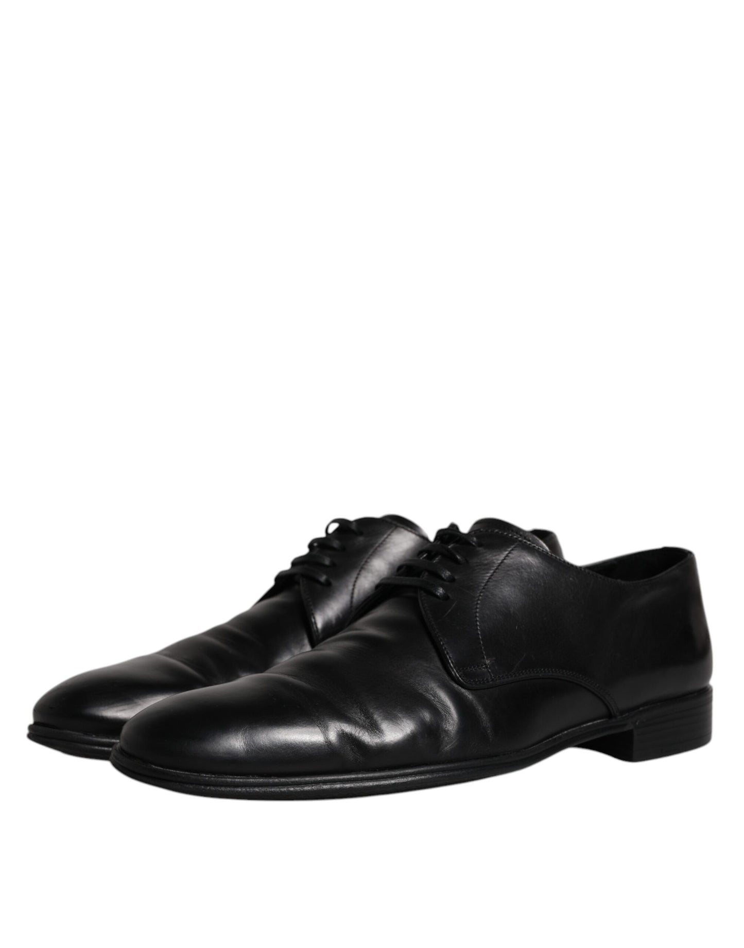 Dolce &amp; Gabbana – Derby-Schuhe aus schwarzem Leder für Herren mit Schnürung