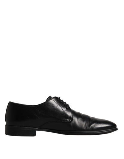 Dolce &amp; Gabbana – Derby-Schuhe aus schwarzem Leder für Herren mit Schnürung