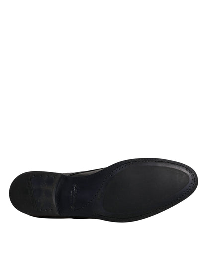 Dolce &amp; Gabbana – Derby-Schuhe aus schwarzem Leder für Herren mit Schnürung