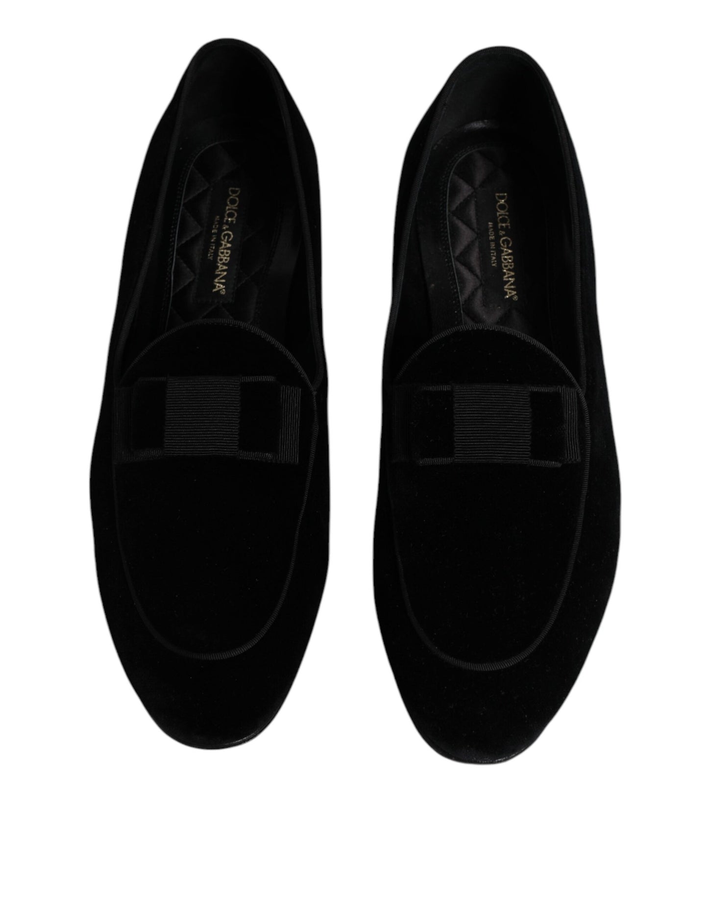 Dolce &amp; Gabbana – Schwarze Loafer aus Samt für formelle Herren