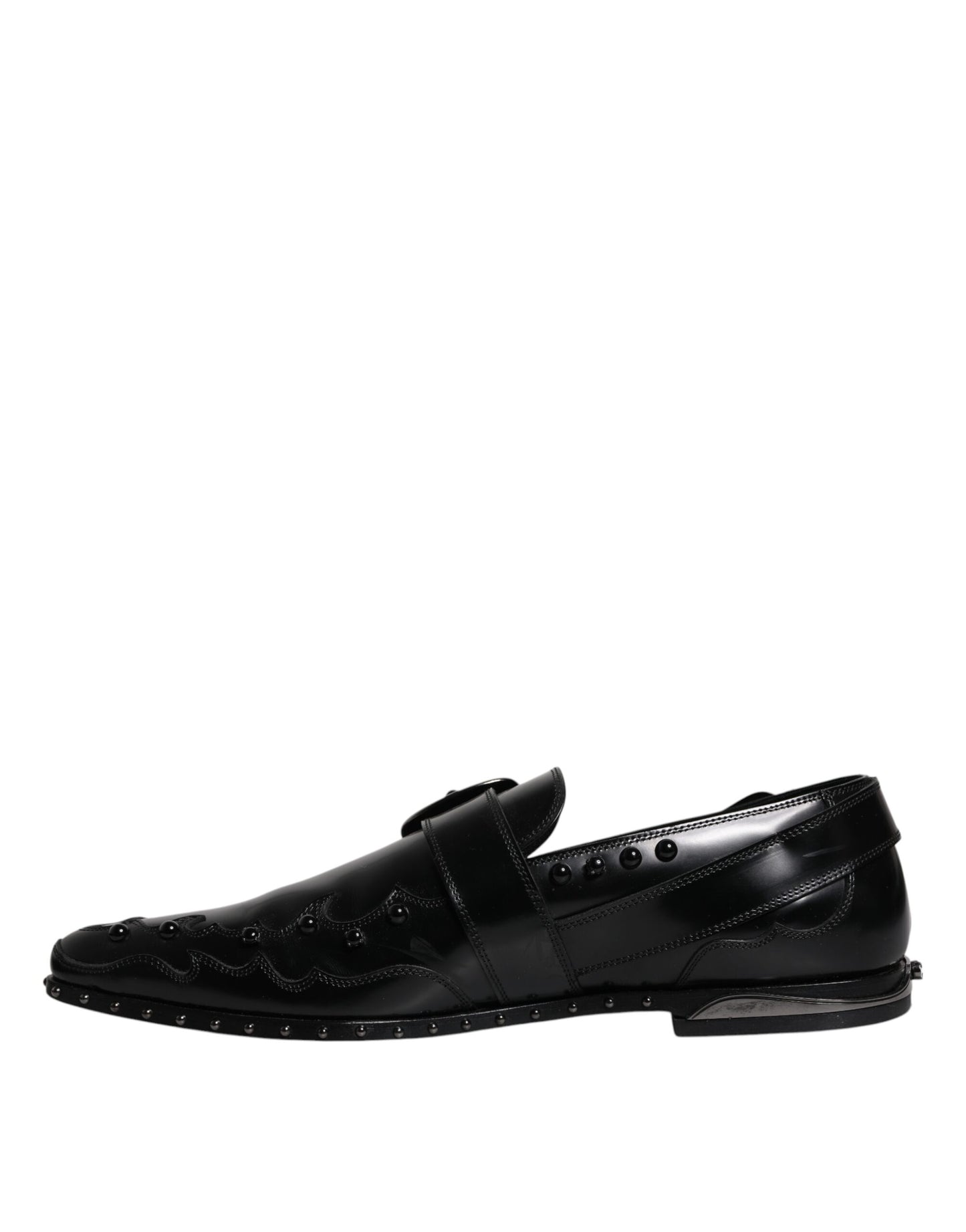 Dolce &amp; Gabbana – Schwarze, verzierte Derby-Monkstrap-Schuhe