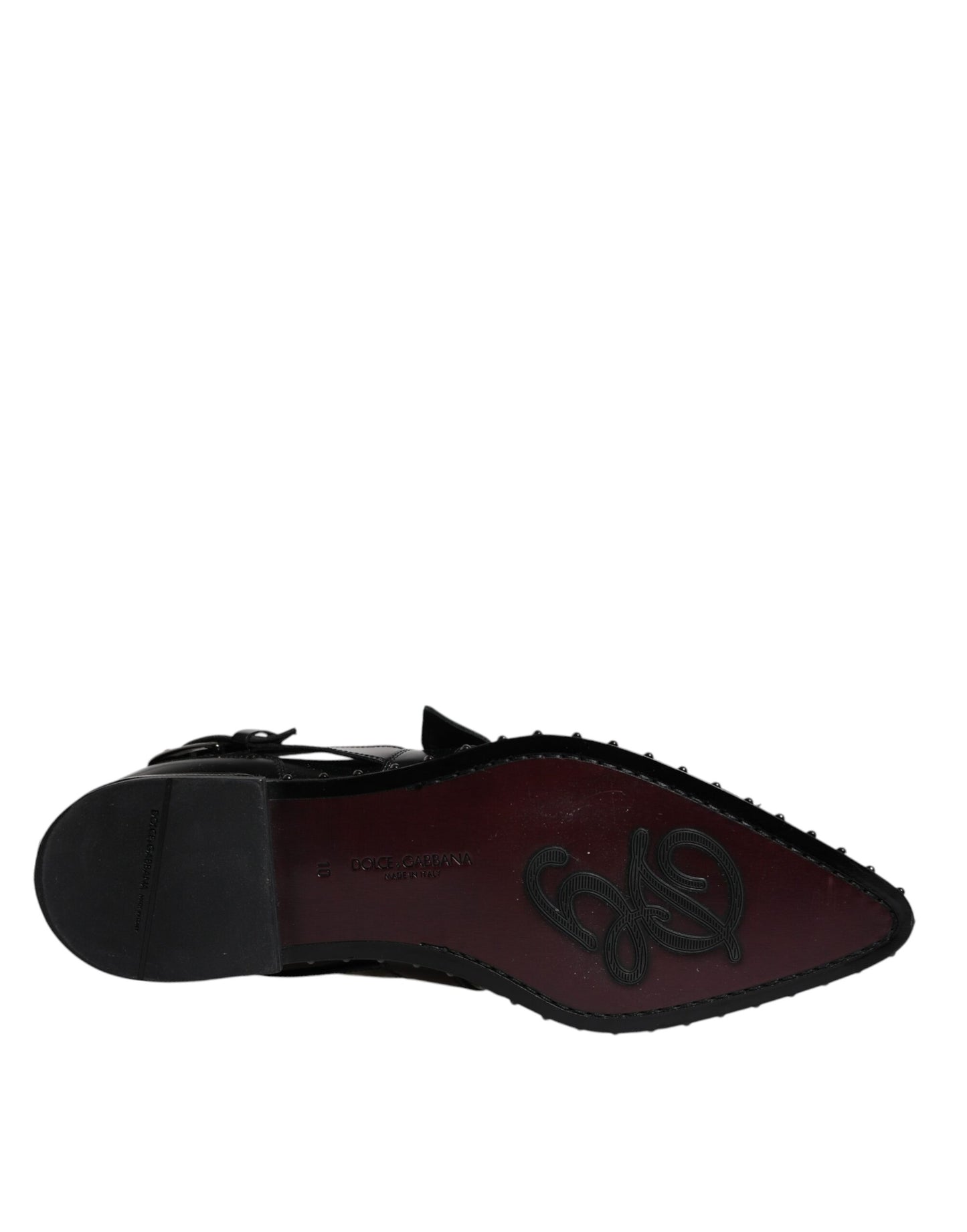 Dolce &amp; Gabbana – Schwarze, verzierte Derby-Monkstrap-Schuhe