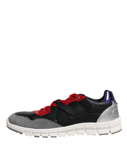 Dolce &amp; Gabbana Mehrfarbige Low-Top-Sneakers aus Wildleder