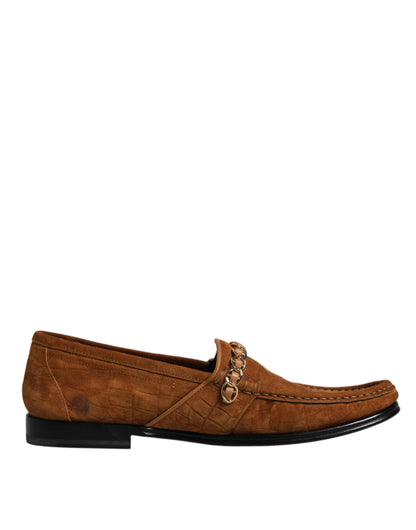 Dolce &amp; Gabbana – Loafer aus braunem Wildleder