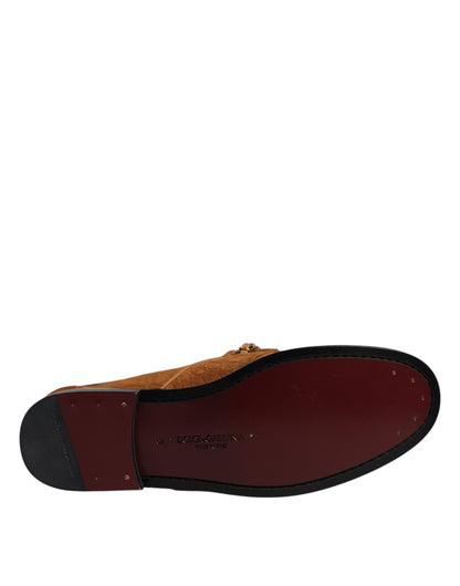Dolce &amp; Gabbana – Loafer aus braunem Wildleder