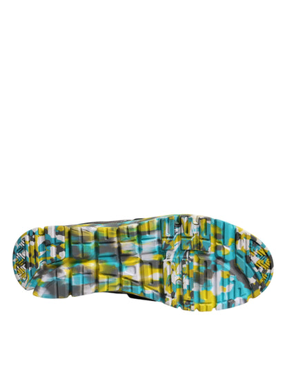 Dolce &amp; Gabbana Schwarze Polyester Low Top Herren Sneakers Schuhe